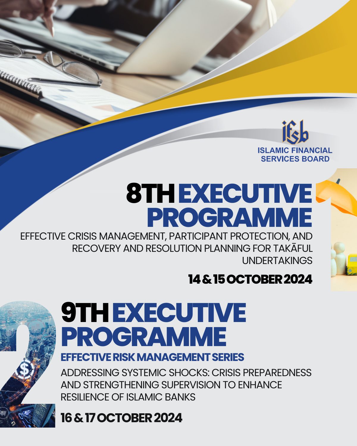 IFSB Announces Two Executive Programmes in October; Focusing on Crisis Preparedness in Takāful and Islamic Banking Sectors